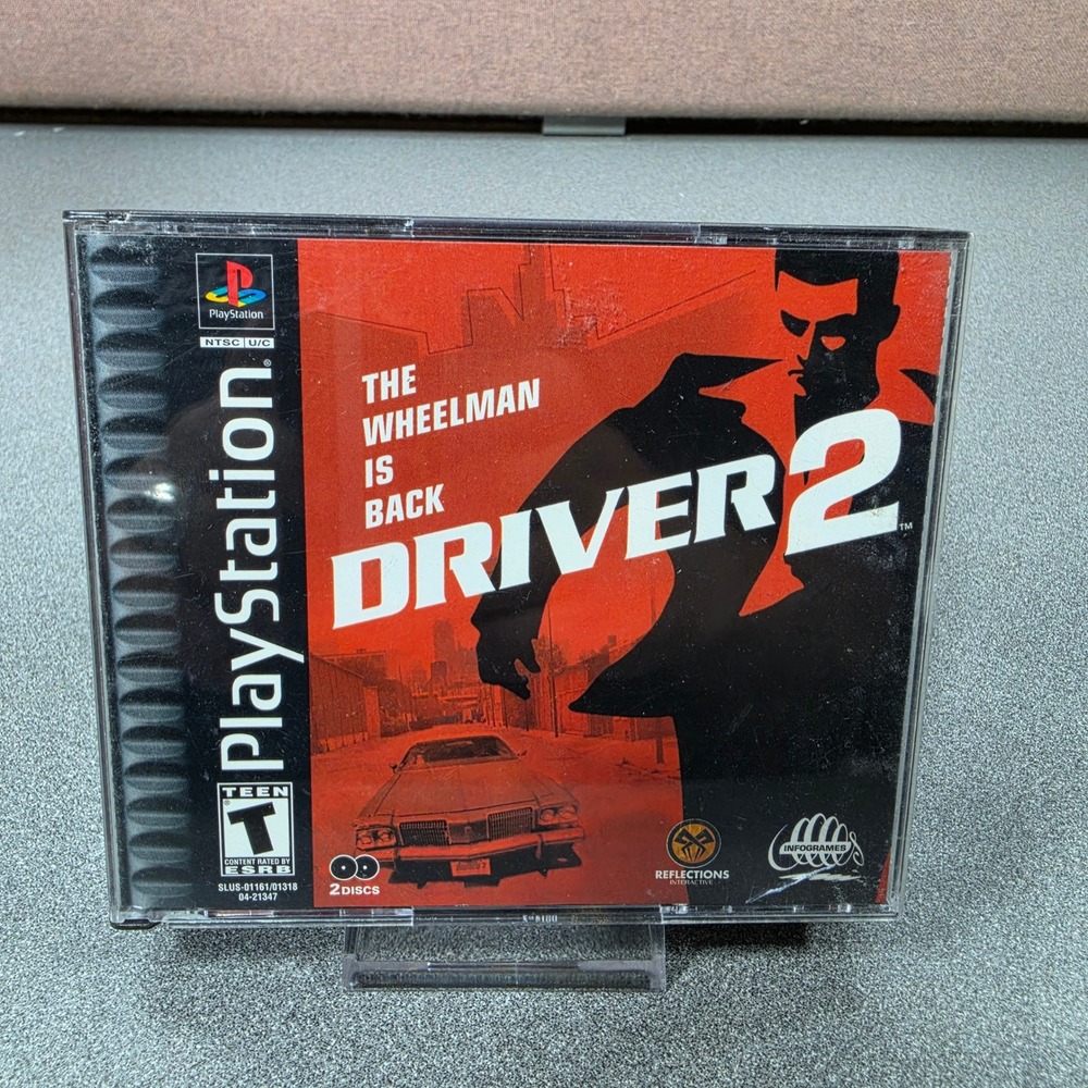 Infogrames Driver 2 PlayStation 1 Black Fair 2-Disc Manual SLUS-01161